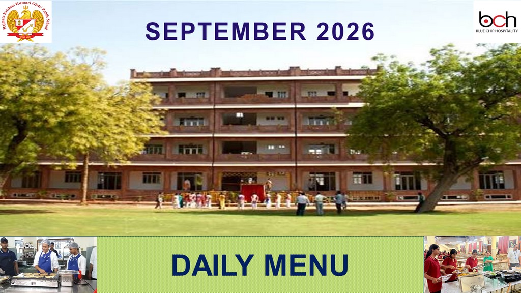 RKK September 2026 Menu